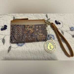 Spartina 449 Floral Pattern Wristlet - Brown and Tan